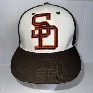 MLB San Diego Padres‎ 1984 Fitted 7 1/4 Brown Cream Hat